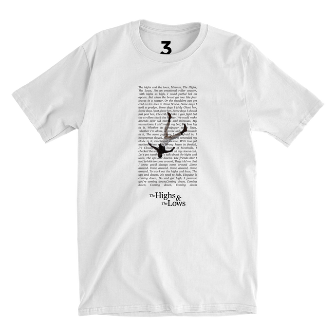 The Highs and The Lows Poetic White Tee