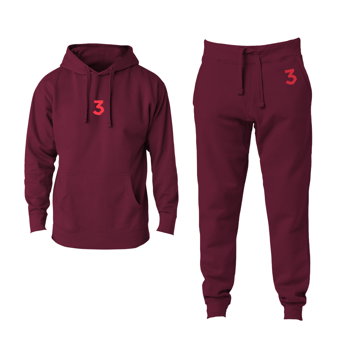 CTR 3 Fleece Matching Set Cardinal Hoodie – Chance the Rapper Official