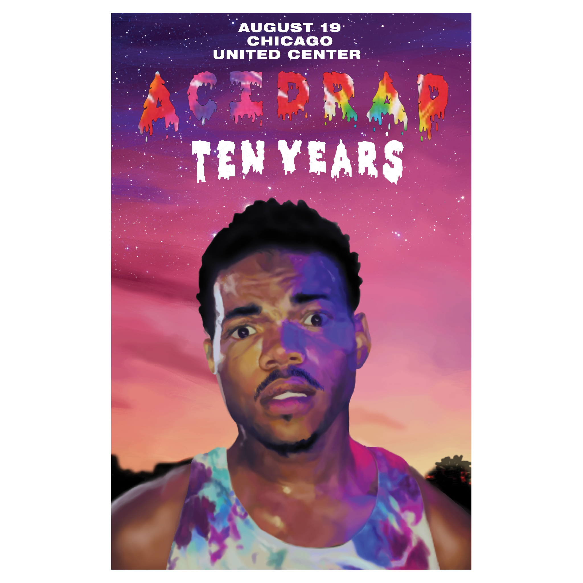 Super Collection Chance The Rapper Acid Rap Poster Print (12 inch X 18  inch, Rolled)