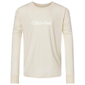 Child Of God Youth Natural Long Sleeve Tee